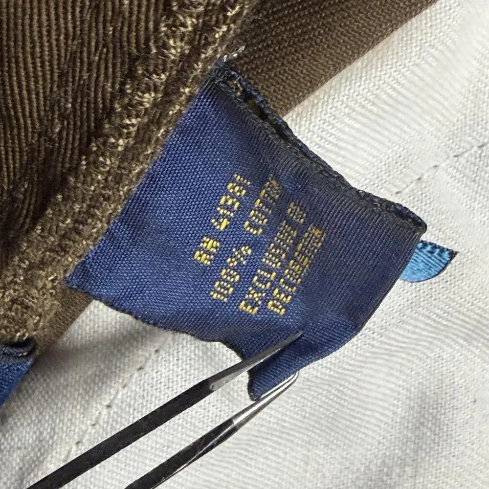 Polo Ralph Lauren Pants Mens 38x33 Brown Cotton Straight 5 Pocket Denim Casual